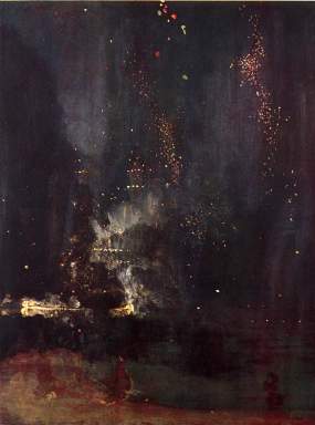  JAMES ABBOTT MCNEILL WHISTLER Nocturne in Black and Gold (The Falling Rocket), 1875